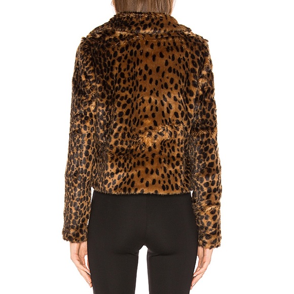 XXS Superdown Casey Leopard Faux Fur Coat - Picture 3 of 10